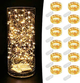 MUMUXI Battery Powered Fairy Lights 20 LEDs Copper Wire – Travel-Friendly Outdoor Decor for RV Patios, Pergolas, and Backyard Dinners