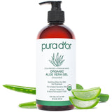 PURA D'OR Organic Aloe Vera Gel – Zero Artificial Preservatives Safe Hydration for Sensitive Skin