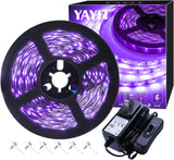 Led Black Light Strip Kit – Modern Room Aesthetic Upgrade, Self-Adhesive UVA Strip Lighting for Bedroom and Basement Lounge