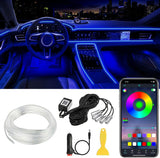 AuroraDrive Bluetooth APP Car LED Accent Lights with Music Mode – Family Friendly Interior Decor for SUV and Minivan Passenger Area