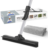 MR.SIGA Rubber Broom Housewarming Gift, Practical 3-in-1 Cleaning Essential