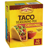 Old El Paso Original Taco Seasoning Mix 10 Pack – Pre-Portioned Packets to Streamline Weeknight Cooking