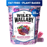 Wiley Wallaby Licorice 10 Ounce Classic Gourmet Soft & Chewy Australian Blasted Berry Candy Twists – Portable Vegan Candy for Picnics, Patio Snacking, and Park Outings