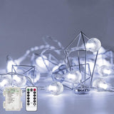 Metaku Battery Operated Globe Fairy Lights No Flame No Heat Safe for Kids Bedroom Nursery and Family Tent Camping 33ft Multicolor
