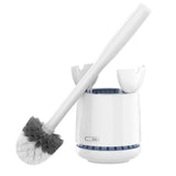 MR.SIGA Toilet Bowl Brush and Holder – Family-Safe Cleaning Tool, Hygienic Auto-Closing Lid for Kid and Pet Homes