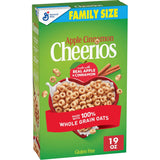 Apple Cinnamon Cheerios, Gluten Free Heart Healthy Cereal with .75g Soluble Fiber, Adult Wellness Pantry Staple