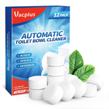 Vacplus Automatic Toilet Cleaning Tablets for Assisted Living Restrooms, Gentle Deodorizing and Descaling Without Bending or Scrubbing