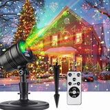 Minimalist Holiday Light Projector – Intentional Red Green Christmas Pattern, Compact Aluminum Body for Restrained Seasonal Style