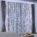 ZSJWL LED Curtain String Lights, 9.8 × 9.8 Ft 8 Modes Auto Timer Child-Safe Twinkle Lights for Girls Bedroom and Nursery Accent Wall, Purple