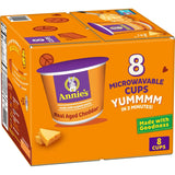 Annie's Organic Mac & Cheese Microwave Cups – Kid-Approved Dinner Side for Family Weeknights, 8 Individual Portions