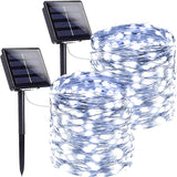 Luminex Solar Twinkle Lights – Cozy Home Accent Decor, 8 Mode Dimmable Indoor String Lights 2 Pack