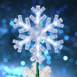 Dazzle Bright 9 Inch Snowflake Tree Top – Ready-to-Give Christmas Gift for Relatives and Coworkers