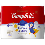 Campbell's Condensed Chicken and Stars Soup – No Artificial Flavors Family Soup for Picky Eaters and Playdates, 10.5 oz Can (4 Pack)