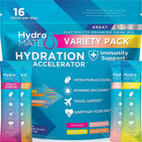 HydroMATE Hydration Variety Pack – Low-Sugar Mineral Boost for Evening Wind-Down and Recovery