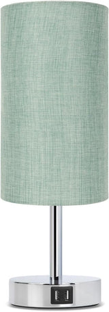 Yarra-Decor Designer Nightstand Lamp – Modern Living Room Decor with Pleated Shade and USB