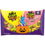 SOUR PATCH KIDS Sour Gummy Halloween Candy - 40 Single-Serve Bags for a Streamlined Candy Bowl on the Front Porch