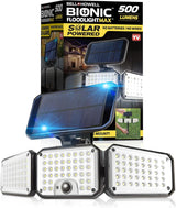 Bionic Solar Flood Light 2-Pack – Wireless 3-Head Spotlight for RV Sites, Tailgates, and Trails