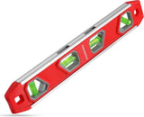 WORKPRO Compact 12 Inch Magnetic Level - Minimalist Leveler with a Single Tapered Body and Four Clean Vials