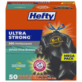 Hefty 30 Gallon Garbage Bags – Tear-Resistant Drawstring Bags for Leaves, Lawn Clippings, and Camping