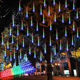 Aluan Icicle Meteor Lights – Durable Outdoor Decor for Garden Trees, Eaves, and Patio Overhangs in Rain or Snow
