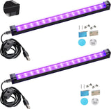 THLITURE Blacklight Bar – Worry-Free Glow Party Light for Sleepovers and Long Events, Low-Heat 395nm UV Strip 2 Pack