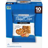Snack Factory Pretzel Crisps – Portable Office Snack Packs, Crunchy Chip Alternative