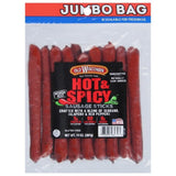 Old Wisconsin Hot & Spicy Sausage Snack Sticks – Resealable 14 oz Pouch for Office Snack Stash