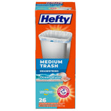 Hefty Ocean Water Scent Trash Bags – Self-Care Sanctuary for Bathroom and Bedroom, 26 Count Drawstring