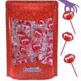 Fruidles Halloween Vampires Fangs Tattoo Lollipops – Uncluttered Candy Buffet Accent for Modern Fall Celebrations