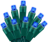Festive Lights Commercial Grade Outdoor Patio Lights 25ft Green Wire - Waterproof Connectable LED String for Backyard Dining and Camping