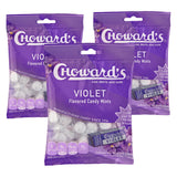 Choward's Violet Mints Candy Bag – Picnic and Outdoor Dining Treat, 3 Pack of 49 Individually Wrapped Heritage Mints
