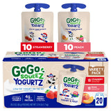 GoGo squeeZ yogurtZ Airport Day Provision – TSA Friendly Squeezable Yogurt for Family Vacations, Individually Wrapped 3 oz Pouches