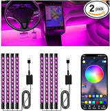 Winzwon App Controlled Car Light Strip – Kid Friendly Color Changing Interior Glow, No Heat No Flame Auto Off Timer