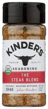 KINDERS Organic The Steak Blend Seasoning, 3.5 OZ – Certified Organic Flavor Boost for Health-Conscious Meal Prep