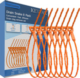 25 Inch Drain Auger – 8 Pack Sink Snake for Efficient Bathroom Maintenance