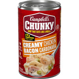 Campbell's Chunky Creamy Chicken Bacon Carbonara Soup, 18.8 oz Can – Shelf-Stable Protein Meal for Stadium Parking Lots and Outdoor Adventures