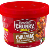 Campbell's Chunky Chili Mac Soup — Easy-Open Peel-Top Bowl for Dorm Room and First-Apartment Dinners