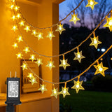 Twinkle Star Shatterproof Plastic Star LED Lights – Cool-Touch, Fire-Risk-Free String Lights for Bedroom and Nursery