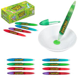 Juicy Drop Sour Gel Pens – Portable Sour Candy for Camping Trips and Outdoor Movie Nights, 12 Count Variety Pack