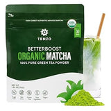 Tenzo Matcha Green Tea Powder – Smooth Iced and Hot Latte Mix for Study Focus and Distraction-Free Background Energy