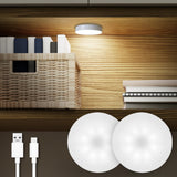 LumiPuck Magnetic LED Puck – 2-Pack Decorative Night Light for Wine Bars and Built-In Bookcases