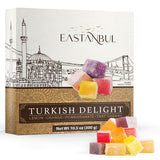 Eastanbul Turkish Delight Assorted Box, Shelf-Stable Chewy Candy for Backyard Parties and Travel Snacking