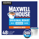 Maxwell House Original Roast K-Cup Coffee Pods for Shared Office Break Room, One-Touch Brewing That Keeps Teams Moving