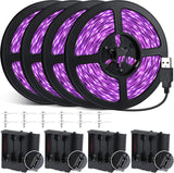 Lumify Home Glow Strip for Living Room Aesthetic, 300 LED Blacklight Bar with USB & Battery Power
