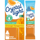 Crystal Light Immunity Support Orange Tangerine Mix – Travel Day Companion for Carry-On Luggage, TSA-Friendly Hydration with Vitamin C and Zinc