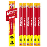 Slim Jim Giant Original Smoked Meat Sticks – Grab and Go Teen Snack for Backpack and Road Trip, 6 Count