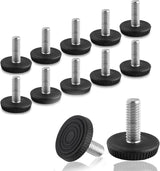 IronFix Adjustable Furniture Levelers – Cozy Home Office & Living Room Aesthetic, 1/4"-20 Threaded Screw-In Feet 12 PCS