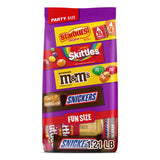 M&M'S Peanut, SNICKERS, STARBURST & SKITTLES Child-Friendly Fun Size Candy for Trick-or-Treater Front Porch Bowl, 19.44 oz Variety Pack