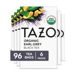 TAZO Earl Grey Tea Bags – Safe Microwave-Friendly String-Tag Tea for Home Kitchen and Shared Family Use, 96 Bags Total