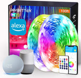 DAYBETTER RGB LED Light Strip Valentine Day Gift – Music Sync Smart WiFi Lights with Remote for Bedroom